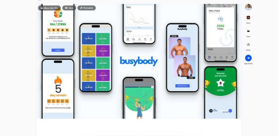 Busybody app screens